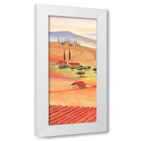 Tuscan Village I White Modern Wood Framed Art Print by Renee