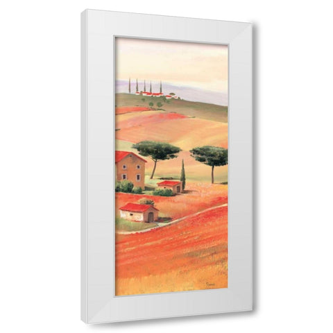 Tuscan Vilage VI White Modern Wood Framed Art Print by Renee