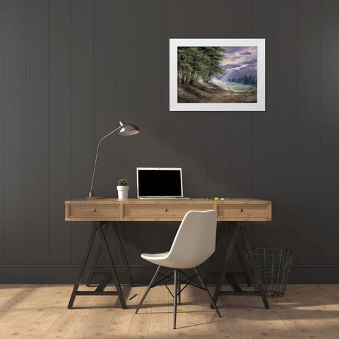 In the woods White Modern Wood Framed Art Print by Withaar, Reint