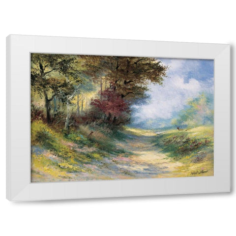 Path to somewhere White Modern Wood Framed Art Print by Withaar, Reint
