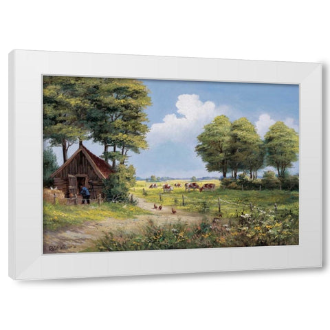 Farmhouse White Modern Wood Framed Art Print by Withaar, Reint