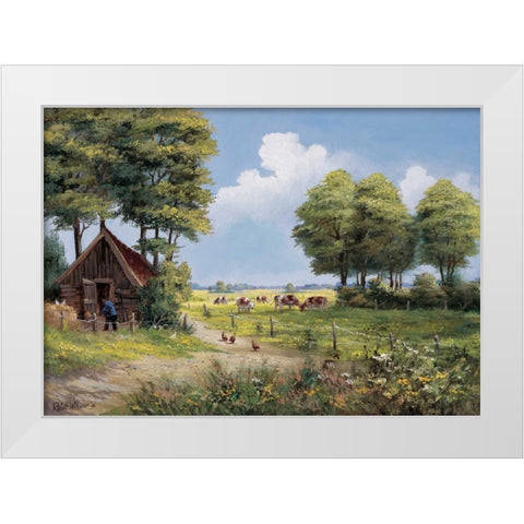 Farmhouse White Modern Wood Framed Art Print by Withaar, Reint