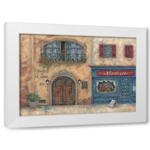 Modiste White Modern Wood Framed Art Print by Kaufman, Judy