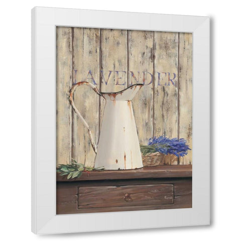 Lavender I White Modern Wood Framed Art Print by Renee