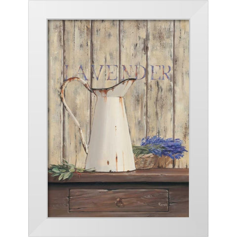 Lavender I White Modern Wood Framed Art Print by Renee
