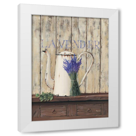 Lavender II White Modern Wood Framed Art Print by Renee
