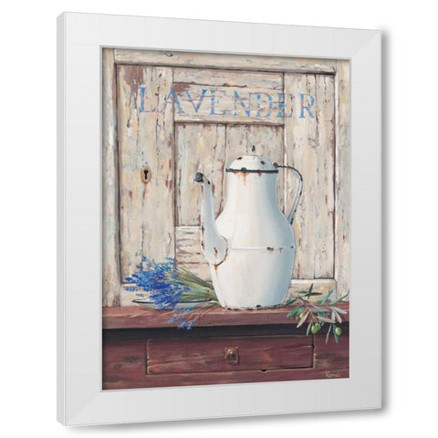 Lavender IV White Modern Wood Framed Art Print by Renee