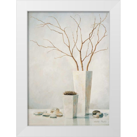 Twigs II White Modern Wood Framed Art Print by Boucher, Nathalie