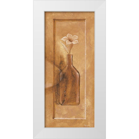 Royal brown IV White Modern Wood Framed Art Print by Renee