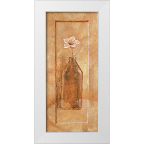 Royal brown VI White Modern Wood Framed Art Print by Renee