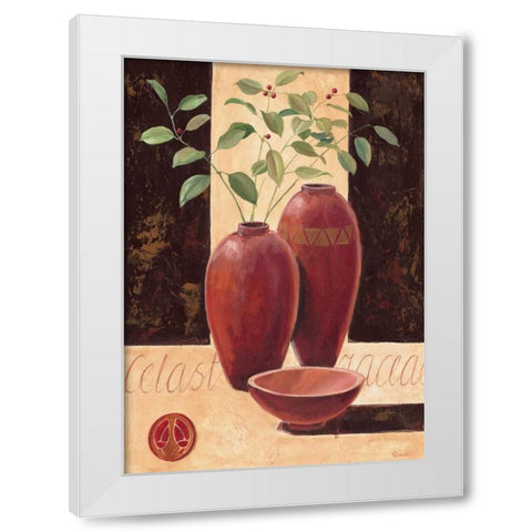 Celastracea White Modern Wood Framed Art Print by Renee