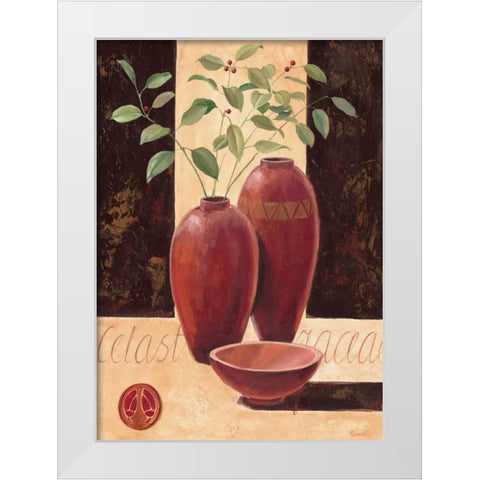 Celastracea White Modern Wood Framed Art Print by Renee