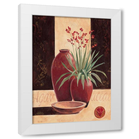 Agavacea White Modern Wood Framed Art Print by Renee