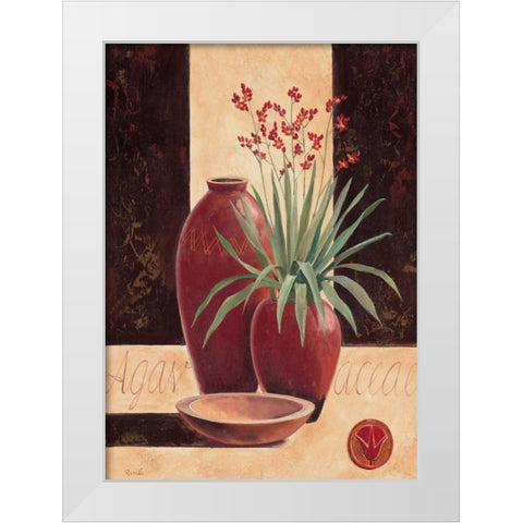 Agavacea White Modern Wood Framed Art Print by Renee