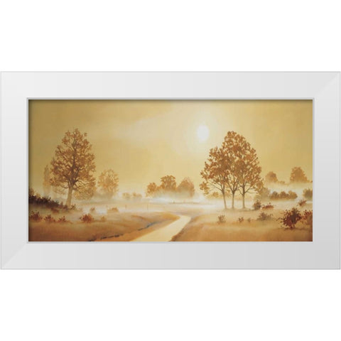Misty landscape II White Modern Wood Framed Art Print by Nauts, Frans
