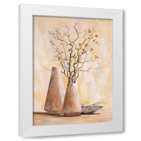 Red berries I White Modern Wood Framed Art Print by Lien, Christopher