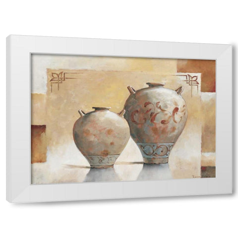 Vases I White Modern Wood Framed Art Print by Alberto, Tanya