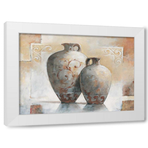 Vases II White Modern Wood Framed Art Print by Alberto, Tanya
