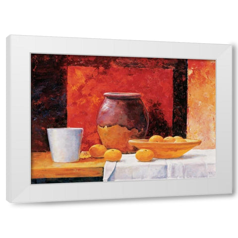 Stillife in red I White Modern Wood Framed Art Print by Nauts, Frans