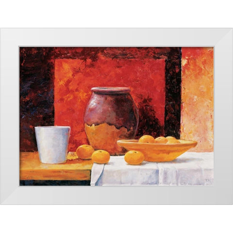 Stillife in red I White Modern Wood Framed Art Print by Nauts, Frans