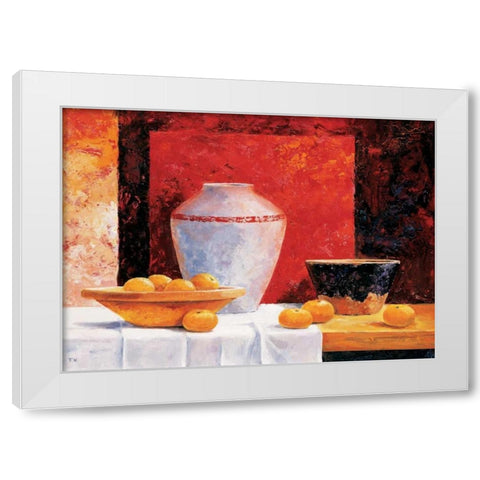Stillife in red II White Modern Wood Framed Art Print by Nauts, Frans