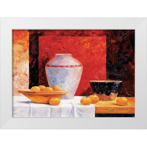 Stillife in red II White Modern Wood Framed Art Print by Nauts, Frans