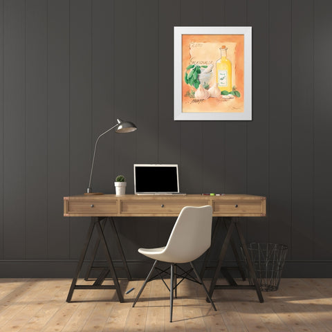 Pesto Genovese White Modern Wood Framed Art Print by Jasper