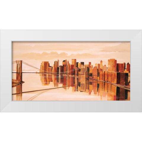 Cityview II White Modern Wood Framed Art Print by Renee