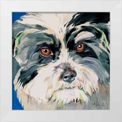 Dog rocks I White Modern Wood Framed Art Print by Mark Z