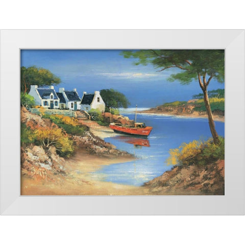 Bretagne II White Modern Wood Framed Art Print by Burgy
