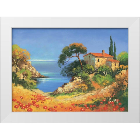 View on ocean II White Modern Wood Framed Art Print by Burgy