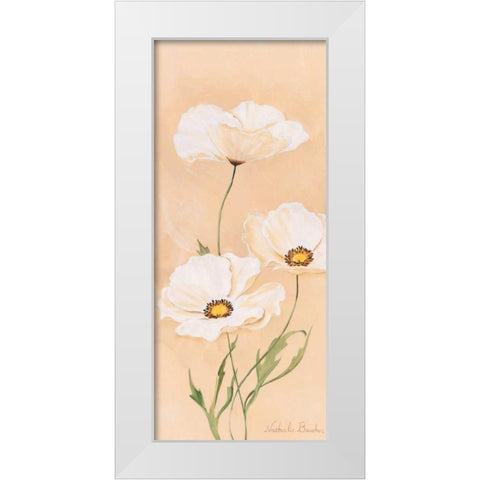 White poppy I White Modern Wood Framed Art Print by Boucher, Nathalie