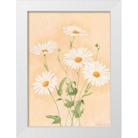 White margarite II White Modern Wood Framed Art Print by Boucher, Nathalie