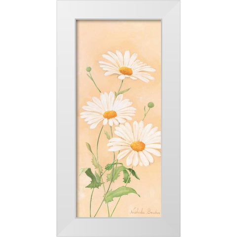 White margarite III White Modern Wood Framed Art Print by Boucher, Nathalie