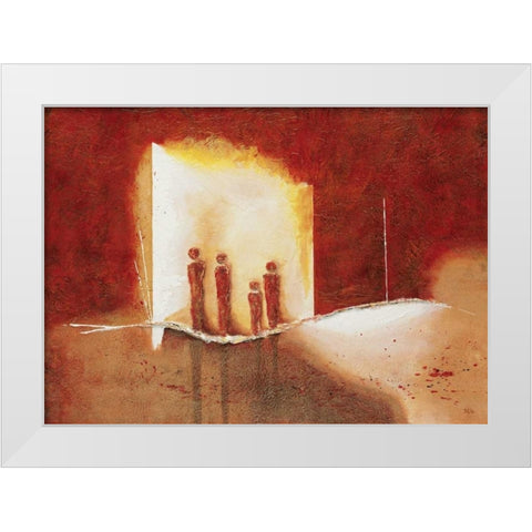 Far away I White Modern Wood Framed Art Print by Christiaans, Dien