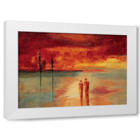 Far away II White Modern Wood Framed Art Print by Christiaans, Dien
