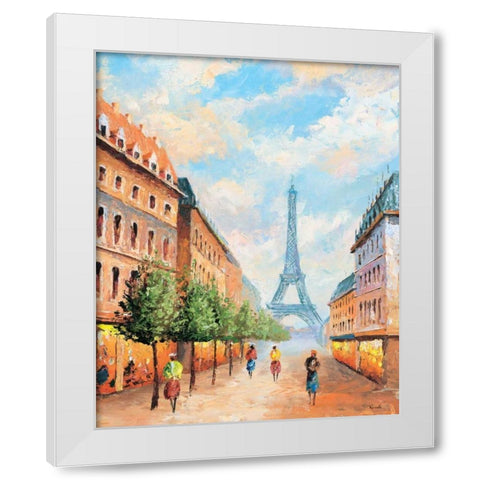 Paris I White Modern Wood Framed Art Print by Renee