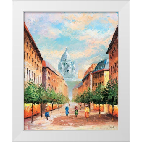 Paris II White Modern Wood Framed Art Print by Renee