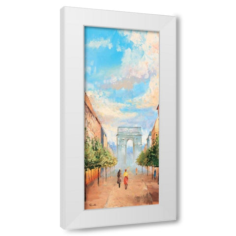 Paris V White Modern Wood Framed Art Print by Renee