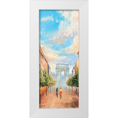 Paris V White Modern Wood Framed Art Print by Renee
