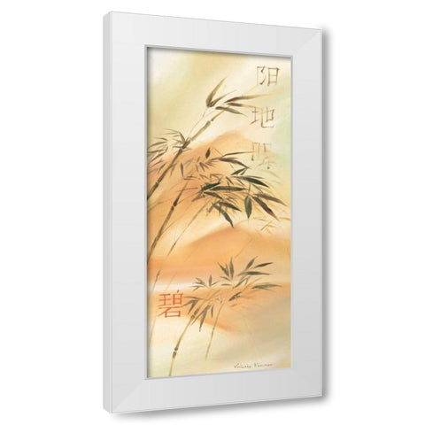 Bamboo wave I White Modern Wood Framed Art Print by Prosnov, Valerie