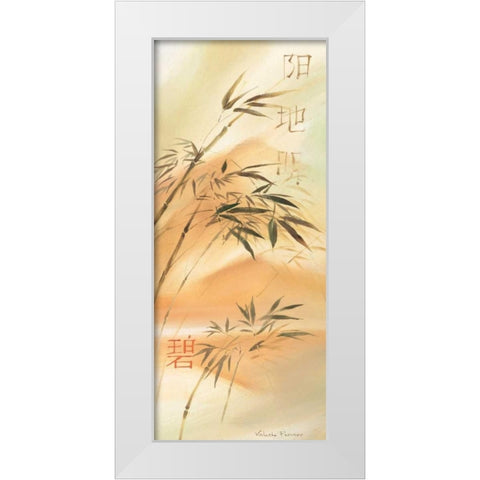 Bamboo wave I White Modern Wood Framed Art Print by Prosnov, Valerie