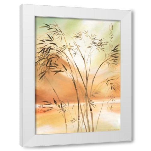 Bamboo wave II White Modern Wood Framed Art Print by Prosnov, Valerie