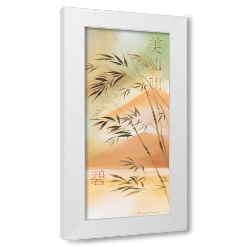 Bamboo wave III White Modern Wood Framed Art Print by Prosnov, Valerie
