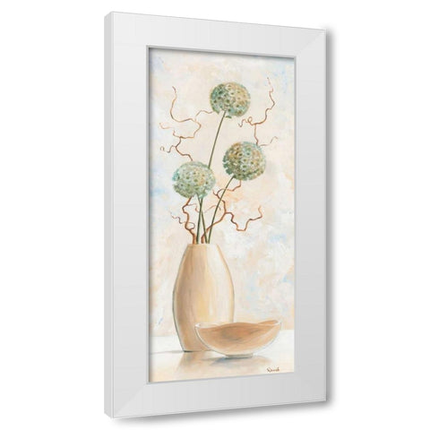 Vases with pastel III White Modern Wood Framed Art Print by Renee