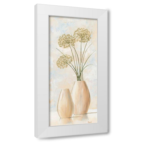 Vases with pastel IV White Modern Wood Framed Art Print by Renee