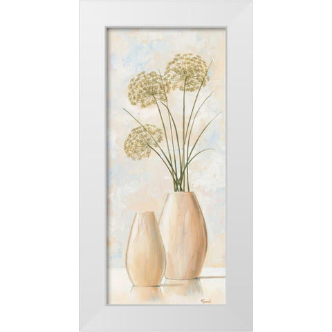 Vases with pastel IV White Modern Wood Framed Art Print by Renee