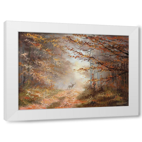 Autumn view White Modern Wood Framed Art Print by Withaar, Reint