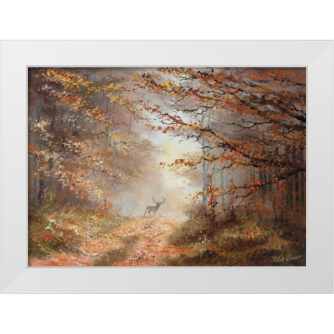 Autumn view White Modern Wood Framed Art Print by Withaar, Reint