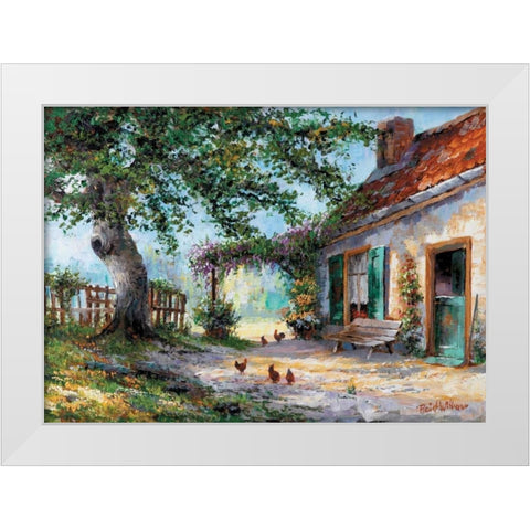 Summer in France White Modern Wood Framed Art Print by Withaar, Reint
